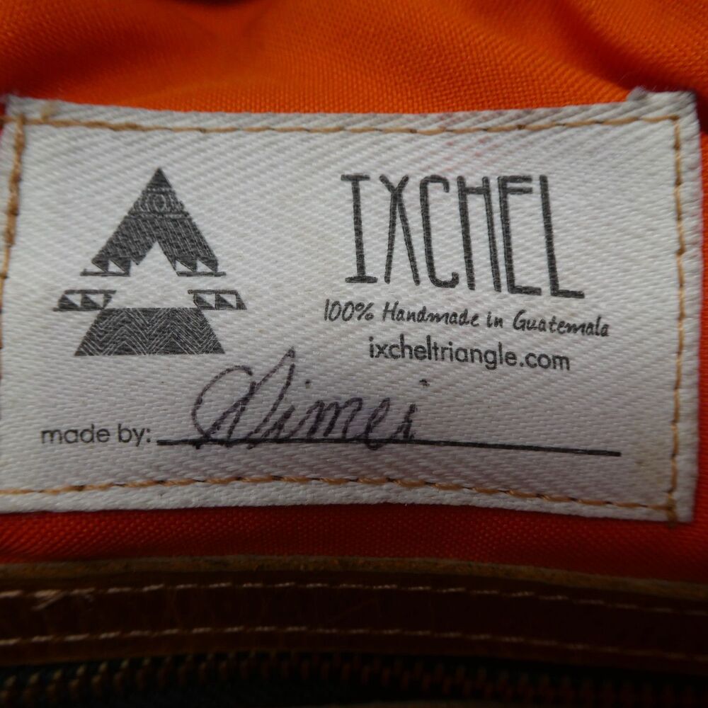 Ixchel Triangle Handmade Leather Mayan Aztec Woven Shoulder Bag Purse - Picture 13 of 13